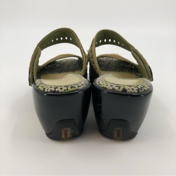 Jambu Green & Black Breathable Comfort Wedges | Leather and Rubber - Picture 5 of 8